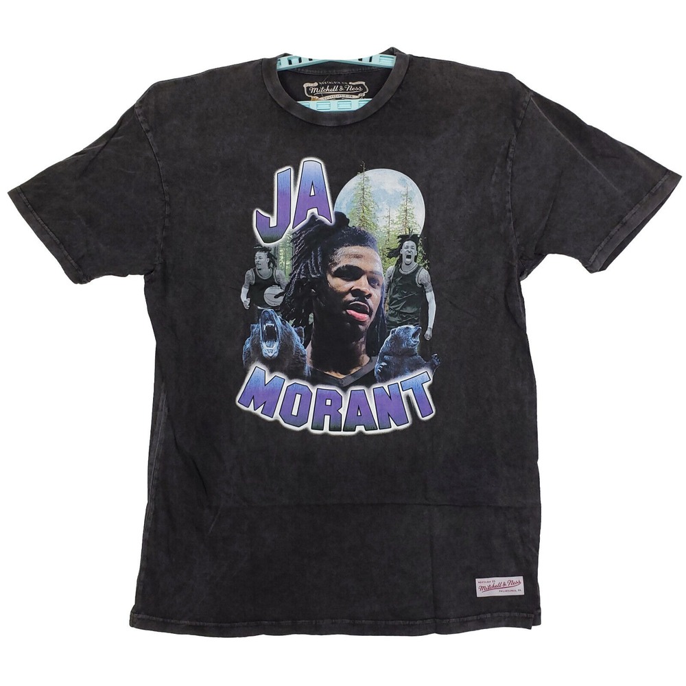 Ja Morant Grizzlies Mitchell & Ness NBA XL XLarge Shirt Acid Washed Black NWT